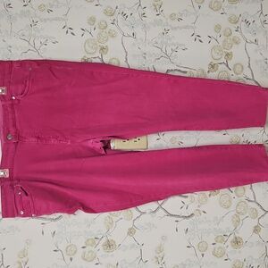 Lauren Ralph Lauren Pink Ankle Cropped Jeans